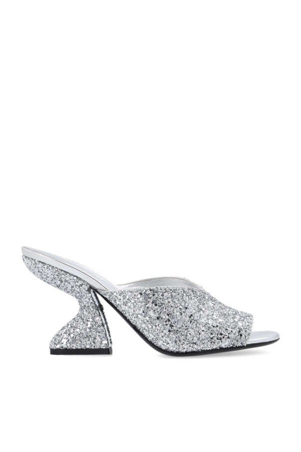 SALVATORE FERRAGAMO PRINTED TOP - 'Sansu' heeled mules